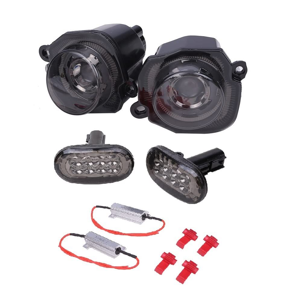 新型 ジムニー サイドマーカー ウインカー 左右 セット ジムニーシエラ JB64W JB74W LED ライト ランプ KnightraidB KRB204 (フロントウインカー（スモーク）+ [フロントウインカー（スモーク）+サイドウインカー（スモーク）]