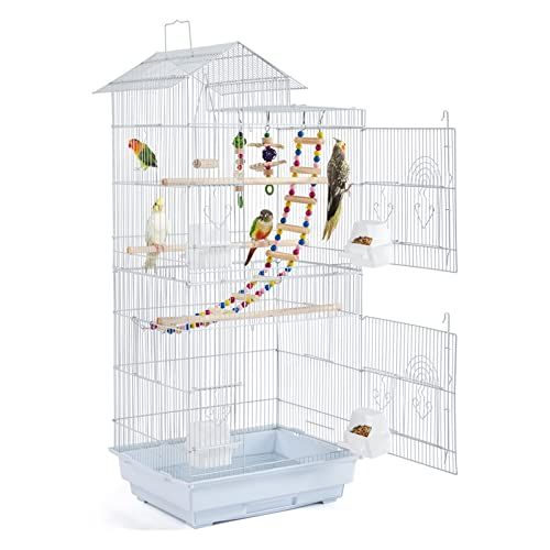 Yaheetech 鳥ケージ 大型 鳥かご 鳥小屋 豪華 セキセイインコ 複数飼い ブランコ付き バードパレス 大きいケージ オカメインコ インコ マメルリハ オカメ オウム 文鳥 小鳥ホワイトmt Yaheetech 鳥ケージ 大型 鳥かご 鳥小屋 豪華 セキセイインコ 複数飼い ブランコ付き バードパレス 大きいケージ オカメインコ インコ マメルリハ オカメ オウム 文鳥 小鳥ホワイトmt