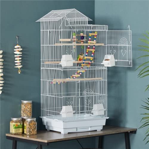 Yaheetech 鳥ケージ 大型 鳥かご 鳥小屋 豪華 セキセイインコ 複数飼い ブランコ付き バードパレス 大きいケージ オカメインコ インコ マメルリハ オカメ オウム 文鳥 小鳥ホワイトmt Yaheetech 鳥ケージ 大型 鳥かご 鳥小屋 豪華 セキセイインコ 複数飼い ブランコ付き バードパレス 大きいケージ オカメインコ インコ マメルリハ オカメ オウム 文鳥 小鳥ホワイトmt