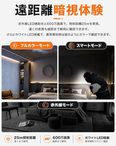【600万超高画素・AI自動追跡搭載】AESTIQUO 防犯カメラ 屋外 6MP 5GHz&2.4GHzデュアルバンド対応 360°見守り パンチルト(左右355°/上下120°) AI人物検知 人感発光 夜間カラー フルカラーナイトビジョン 双方向通話 mt 【600万超高画素・AI自動追跡搭載】AESTIQUO 防犯カメラ 屋外 6MP 5GHz&2.4GHzデュアルバンド対応 360°見守り パンチルト(左右355°/上下120°) AI人物検知 人感発光 夜間カラー フルカラーナイトビジョン 双方向通話 mt