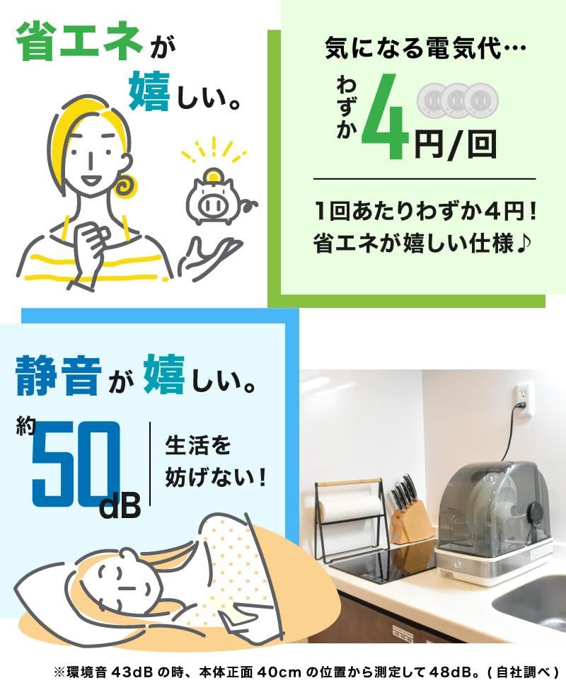 THANKO 食器乾燥 コンパクト UV除菌 スリム 2人用 UV除菌で安心「シンク横に置ける食器乾燥機Slim」 SWUDTCSSLmt