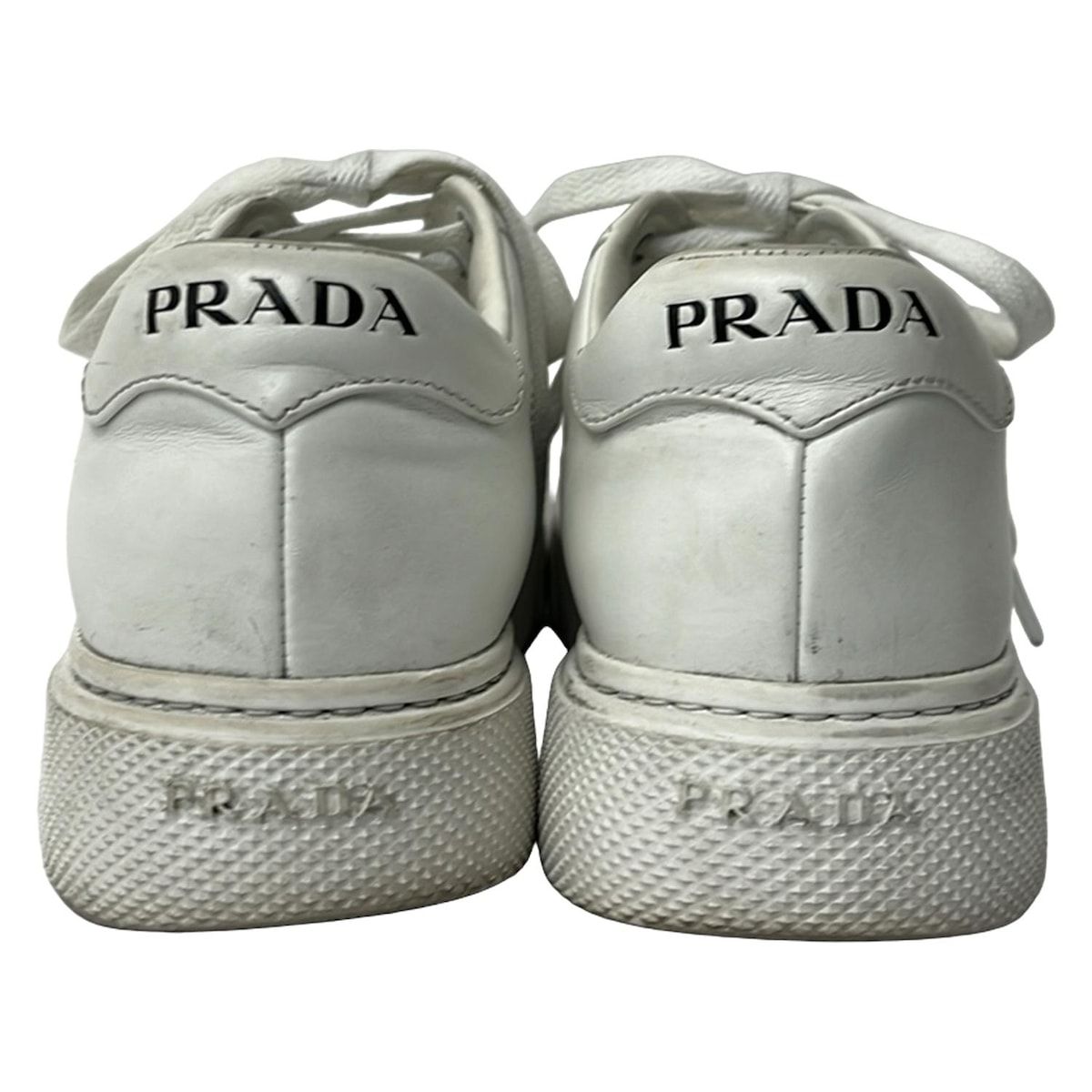 プラダ PRADA スニーカー 37.5 - レザー 黒×白 レディース 靴 【公式通販】