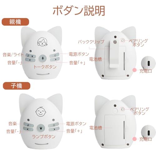 TJK オーディオモニター ベビーモニター 音声モニター ナイトライト搭載 子守り唄付き 2WAYトーク 遠隔操作 クリップ付き 育児 赤ちゃん 子守り ディジタルベビーモニター 子供/育児/ペット/老人介護 見守り/出産祝い プレゼントmt TJK オーディオモニター ベビーモニター 音声モニター ナイトライト搭載 子守り唄付き 2WAYトーク 遠隔操作 クリップ付き 育児 赤ちゃん 子守り ディジタルベビーモニター 子供/育児/ペット/老人介護 見守り/出産祝い プレゼントmt
