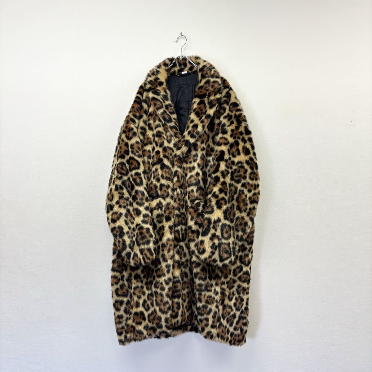 RANDOM IDENTITIES ランダムアイデンティティーズ レオパード フェイクファー オーバー コート COAT サイズ 48 805-0040