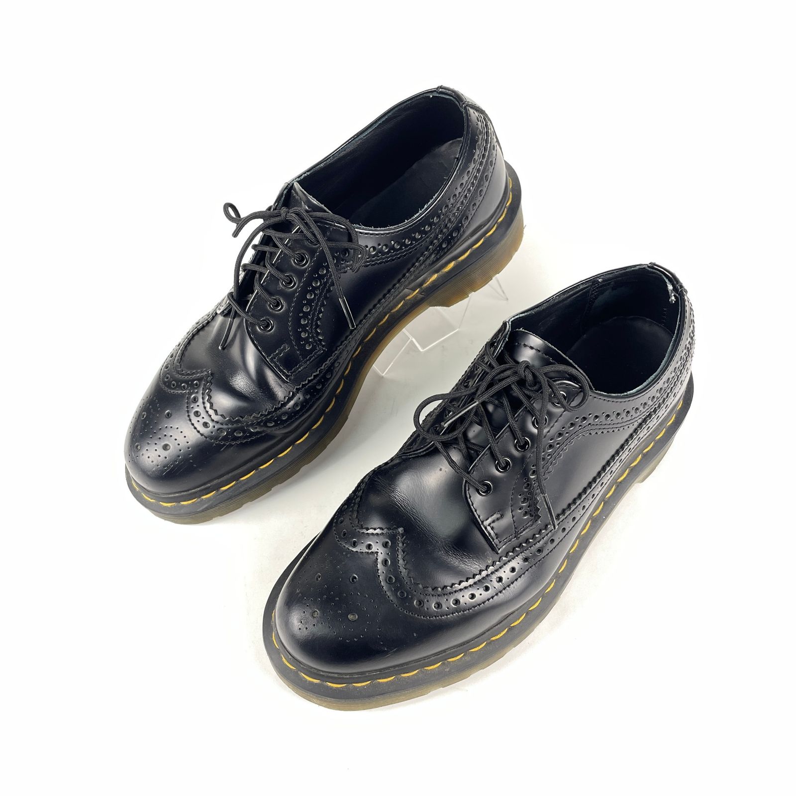 DR.MARTENS　ドクターマーチン　AW006　CL04W　3989　BROUGUE　SHOE　ブローグシューズ　イエローステッチ　UK7　ブラック