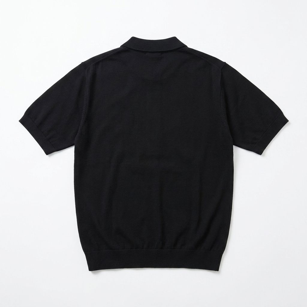 UNITED ARROWS ユナイテッドアローズ ニットポロシャツ L ブラック