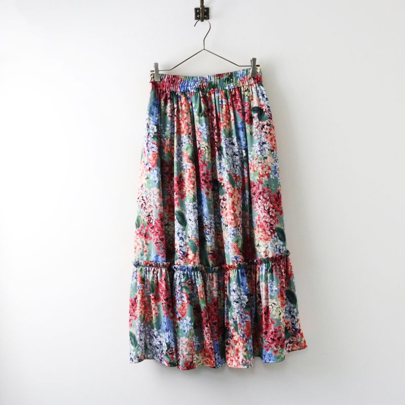 美品 定価3万 2026SS アンドエルシー ロイスクレヨン &ellecy Lois CRAYON フィオーレスカート M ピンク┃花柄【2400014993653】