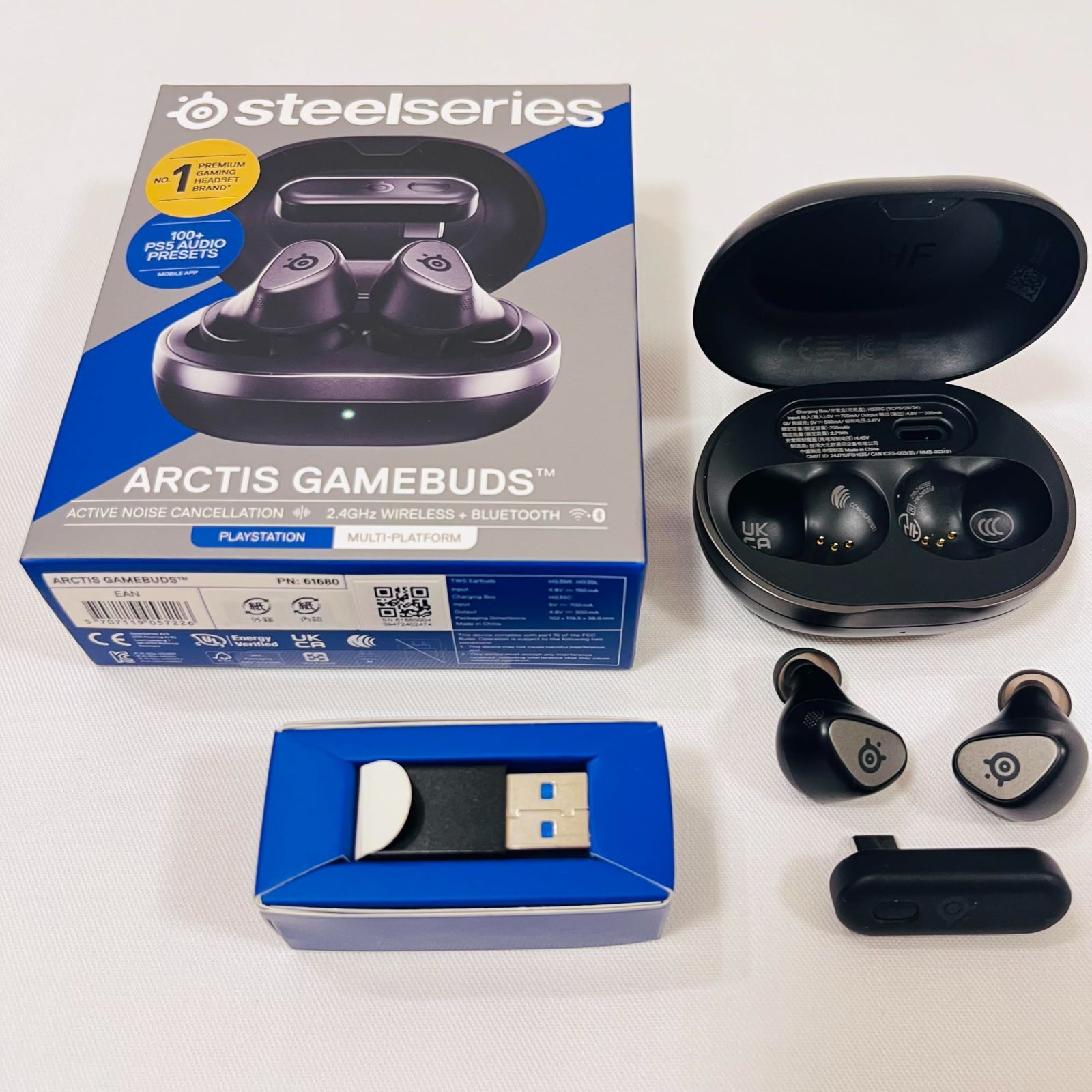 SteelSeries ゲーミングワイヤレスイヤホン Arctis GameBuds 61680　No3013