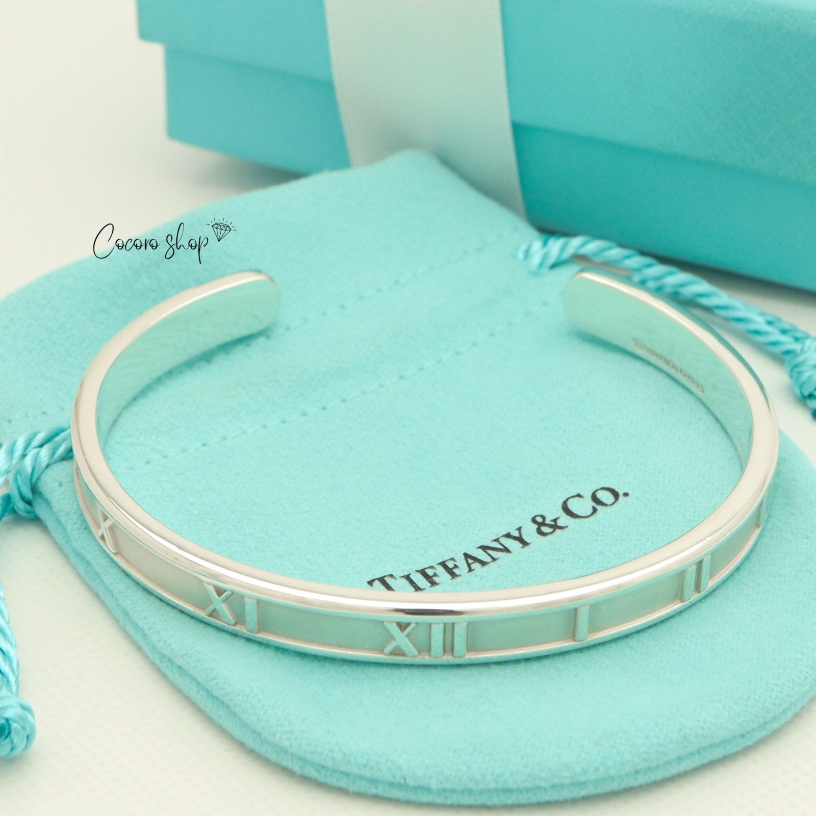 美品】ティファニー TIFFANY&Co. アトラス バングル カフ ブレスレット