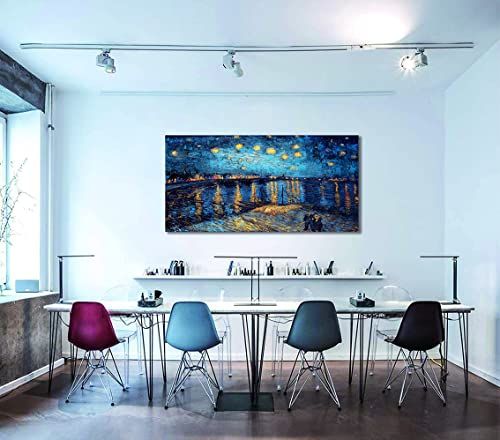 絵画 星月夜 ゴッホ ポスター 装飾画 ゴッホ 複製画 キャンバス 部屋飾り 壁の絵 壁掛け ソファの背景木枠付きの完成品(40x80cm x1Pcs) 国内発送 絵画 星月夜 ゴッホ ポスター 装飾画 ゴッホ 複製画 キャンバス 部屋飾り 壁の絵 壁掛け ソファの背景木枠付きの完成品(40x80cm x1Pcs) 国内発送