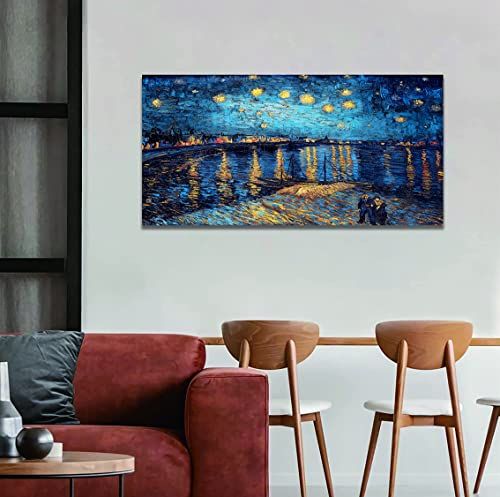 絵画 星月夜 ゴッホ ポスター 装飾画 ゴッホ 複製画 キャンバス 部屋飾り 壁の絵 壁掛け ソファの背景木枠付きの完成品(40x80cm x1Pcs) 国内発送 絵画 星月夜 ゴッホ ポスター 装飾画 ゴッホ 複製画 キャンバス 部屋飾り 壁の絵 壁掛け ソファの背景木枠付きの完成品(40x80cm x1Pcs) 国内発送