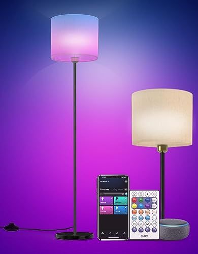 フロアライト 間接照明 スタンドライト Alexa対応 Google Home対応 フロアランプ スマート家電照明 調光調色ルームライト 目覚め リモコン付 北欧風 おしゃれ 国内発送