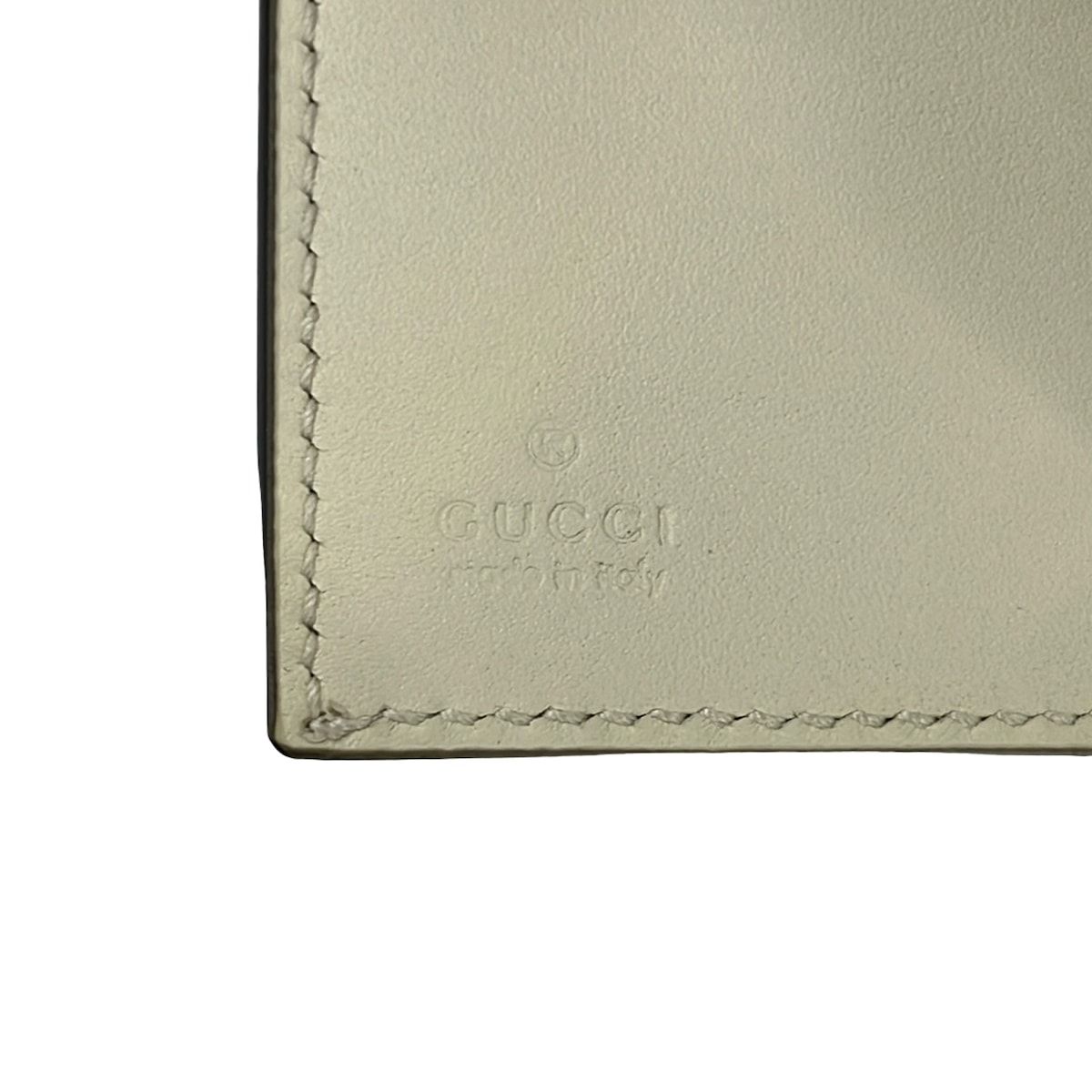 GUCCI(グッチ) 3つ折り財布 シルヴィ 476081 アイボリー×ダークネイビー×レッド レザー GUCCI(グッチ) 3つ折り財布 シルヴィ 476081 アイボリー×ダークネイビー×レッド レザー