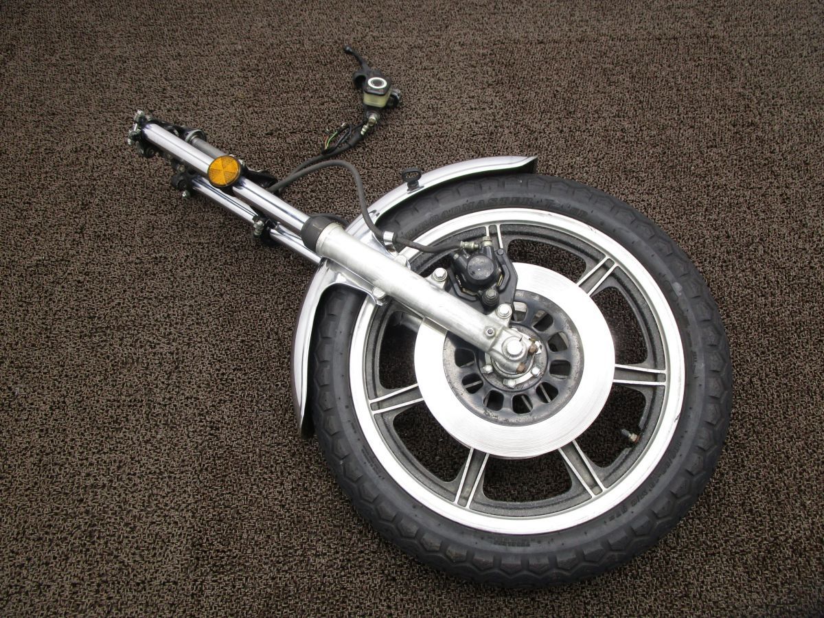 SR500SP フロントホイールASSY 19インチ ダブルディスク ■B7658！フォーク ディスク キャリパー 2J2 ヤマハ 【 2J2 】 キャブ車 動画有