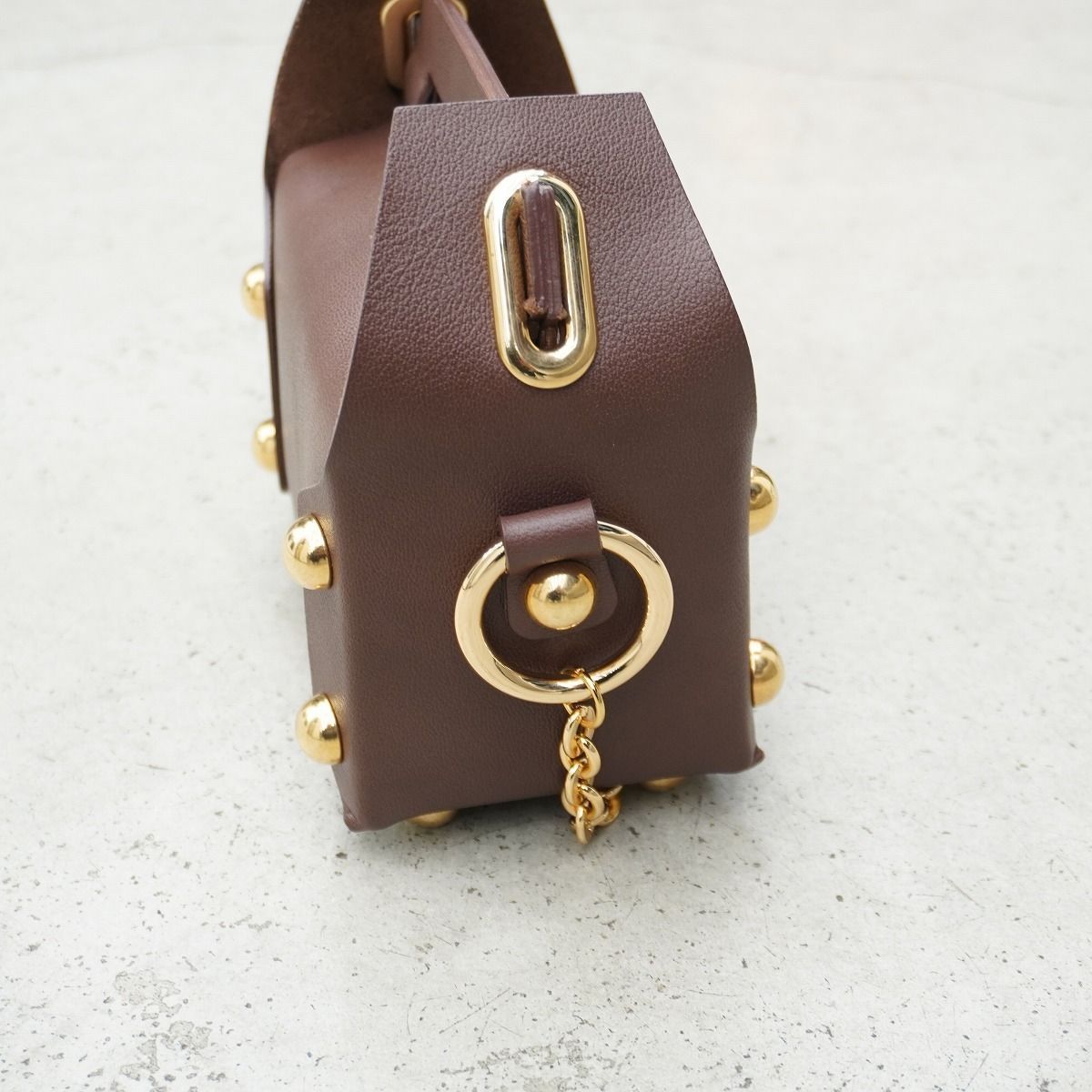 美品 26SS MASU エムエーエスユー LEATHER CAKE BAG レザー ケーキ 