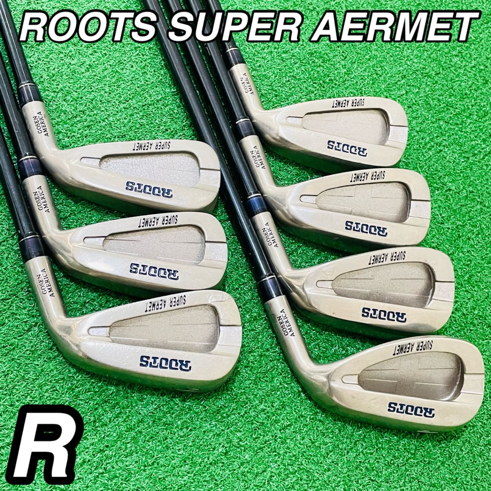 124 ROOTS GOLF SUPER AERMET ルーツゴルフ スーパー アーメット アイアン7本セット フレックスR 4.5.6.7.8.9.P 送料無料 匿名配送