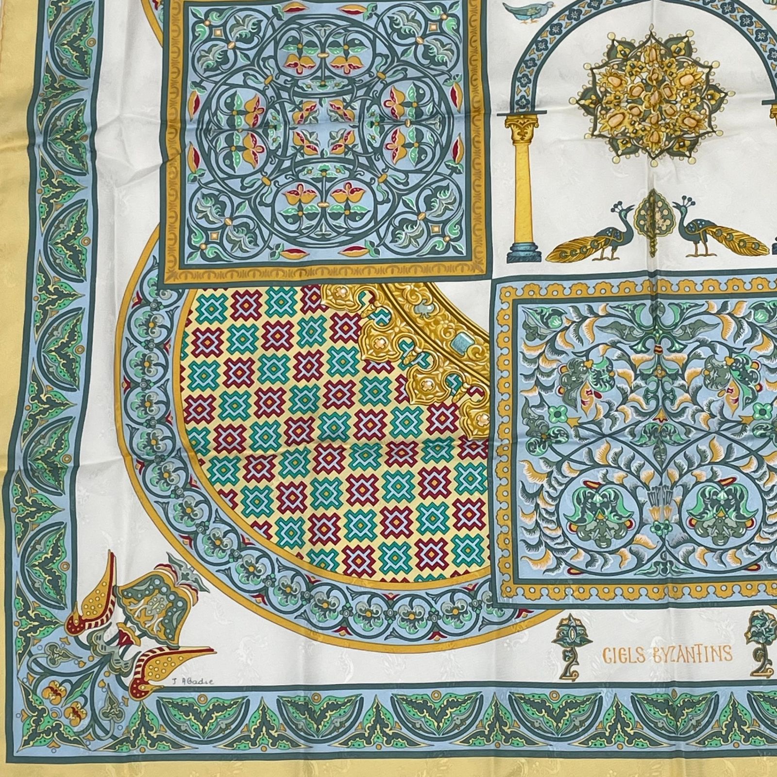 極美品 HERMES エルメス スカーフ カレ90 CIELS BYZANTINS ビザンチン