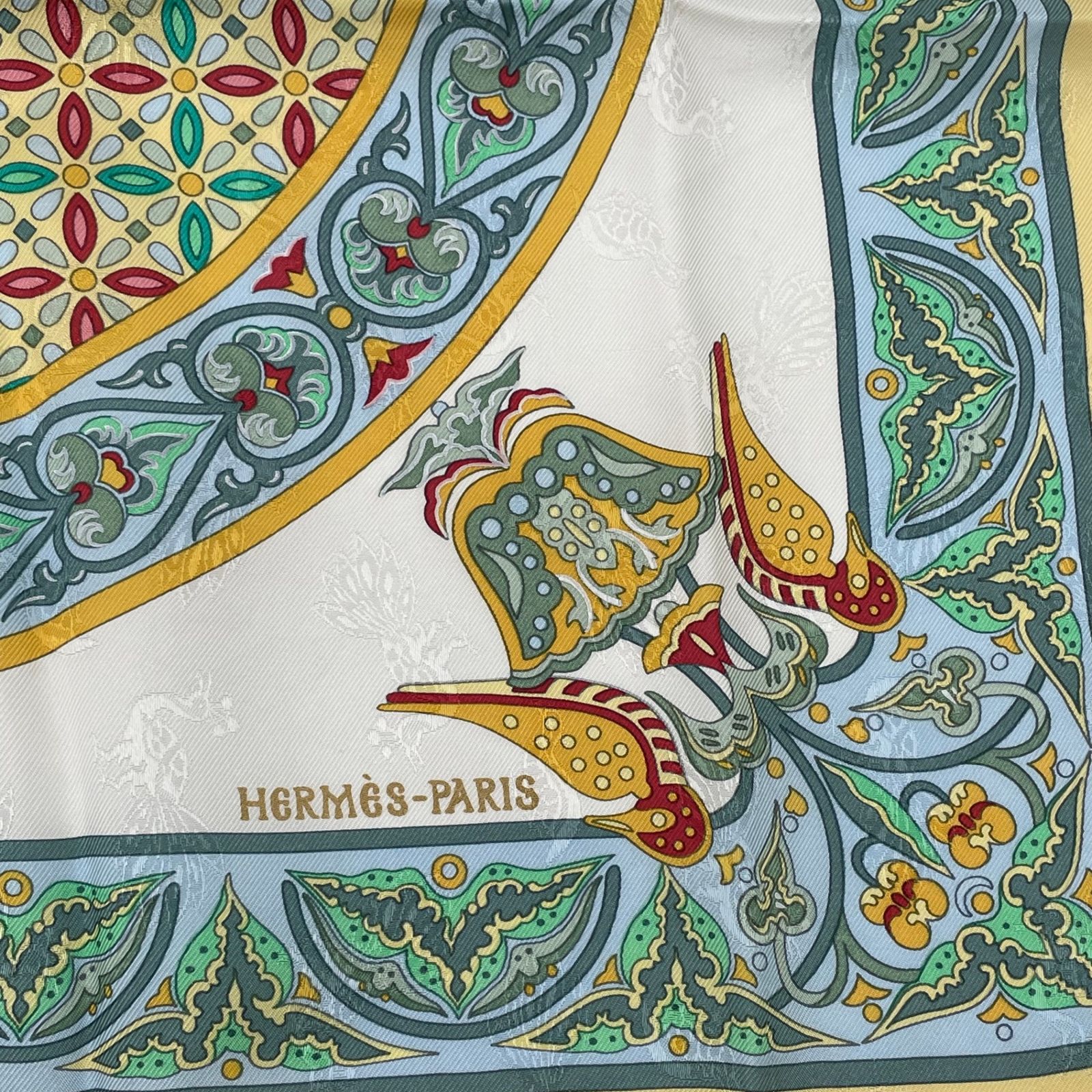 極美品 HERMES エルメス スカーフ カレ90 CIELS BYZANTINS ビザンチン