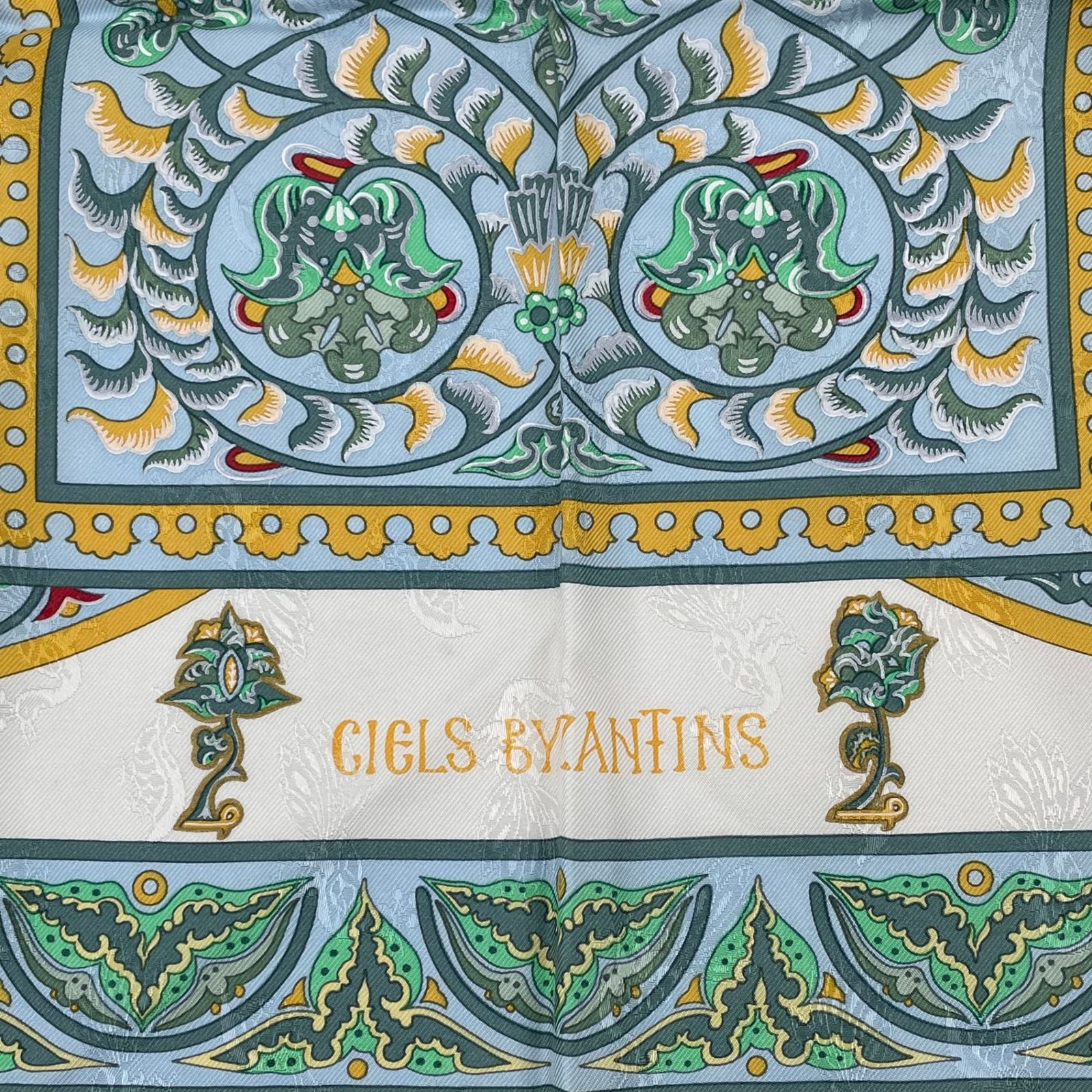 極美品 HERMES エルメス スカーフ カレ90 CIELS BYZANTINS ビザンチン