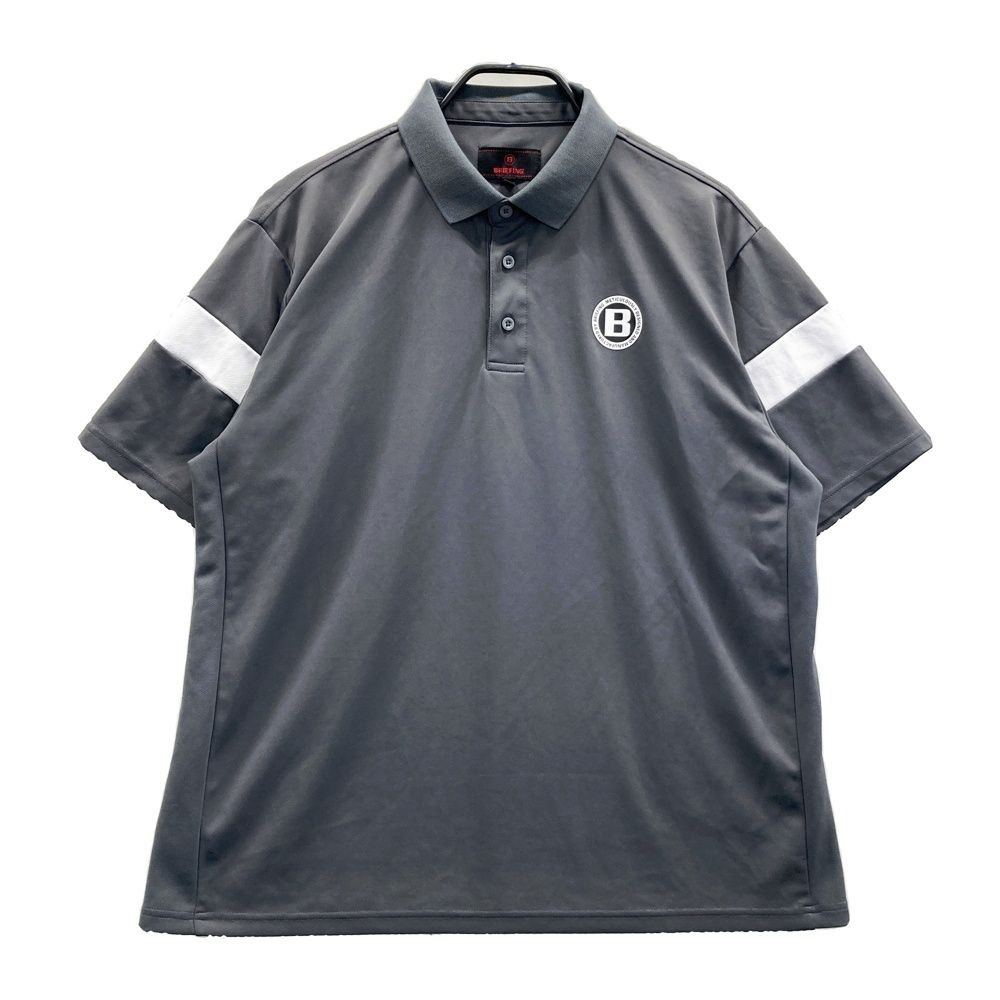BRIEFING ポロシャツ Lサイズ グレー サイズ：L BRIEFING GOLF ブリーフィング 半袖ポロシャツ グレー系