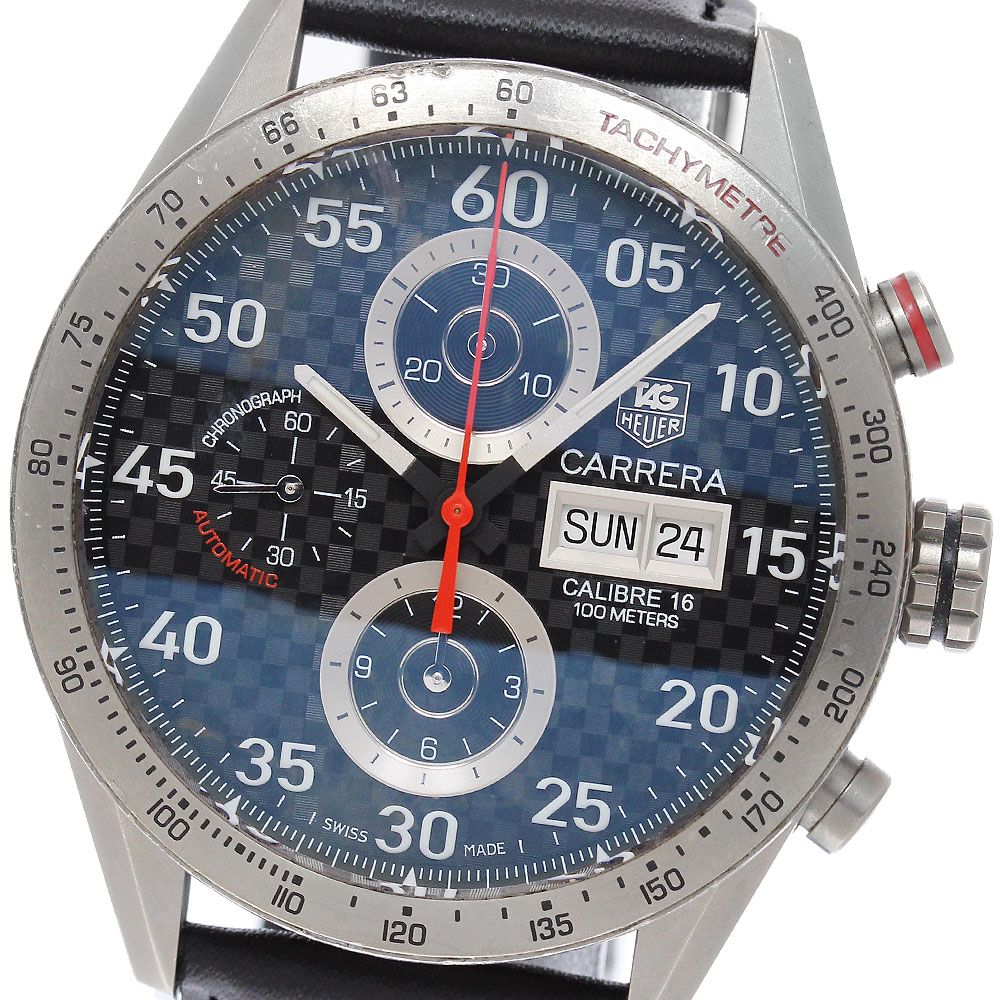 タグホイヤー TAG HEUER CV2A80 カレラ クロノグラフ デイデイト 自動巻き メンズ 保証書付き_960563