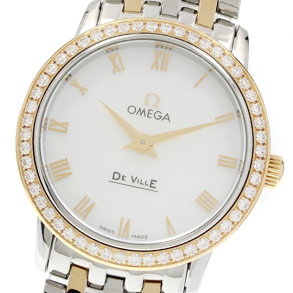 オメガ OMEGA 413.25.27.60.05.001 デビル プレステージ ダイヤベゼル クォーツ レディース 良品 _962135