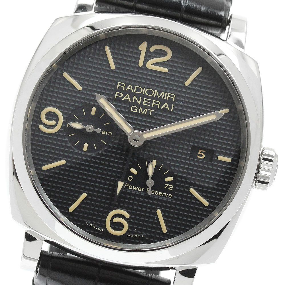 パネライ PANERAI PAM00628 ラジオミール 1940 GMT パワーリザーブ 自動巻き メンズ 美品 保証書付き_961453 パネライ PANERAI PAM00628 ラジオミール 1940 GMT パワーリザーブ