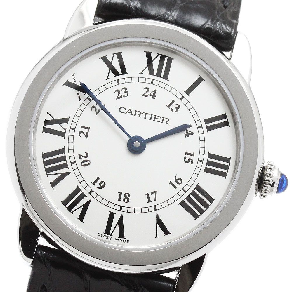 カルティエ CARTIER W6700155 ロンドソロ SM クォーツ レディース 良品 保証書付き_960876
