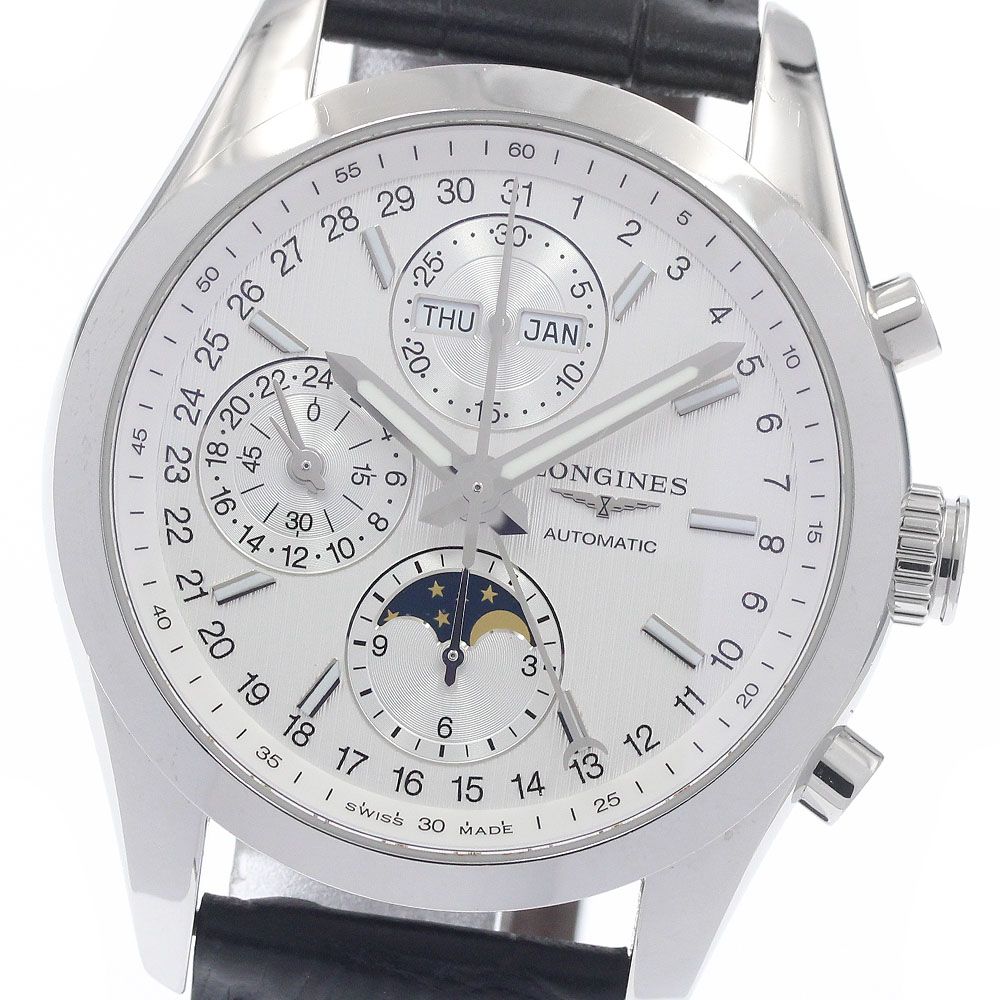 ロンジン LONGINES L2.798.4 コンクエスト クラシック クロノグラフ 自動巻き メンズ 保証書付き_961812
