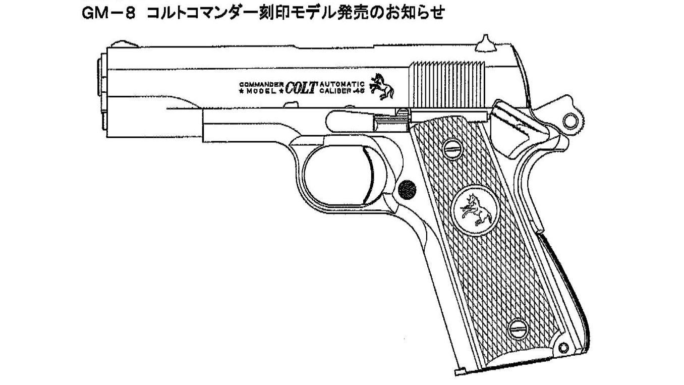 [タニオコバ] GM-8 コルトコマンダー 刻印モデル 発火モデルガン (中古ランクAトイガン)