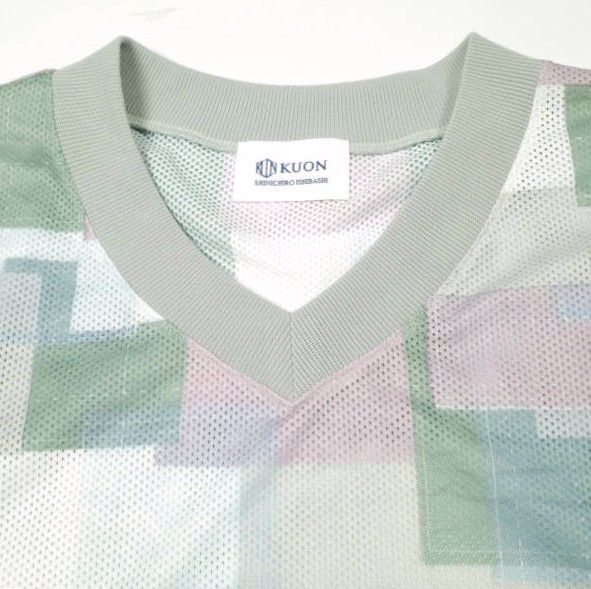 KUON クオン 22SS 日本製 BORO PRINTED MESH VEST 襤褸プリント