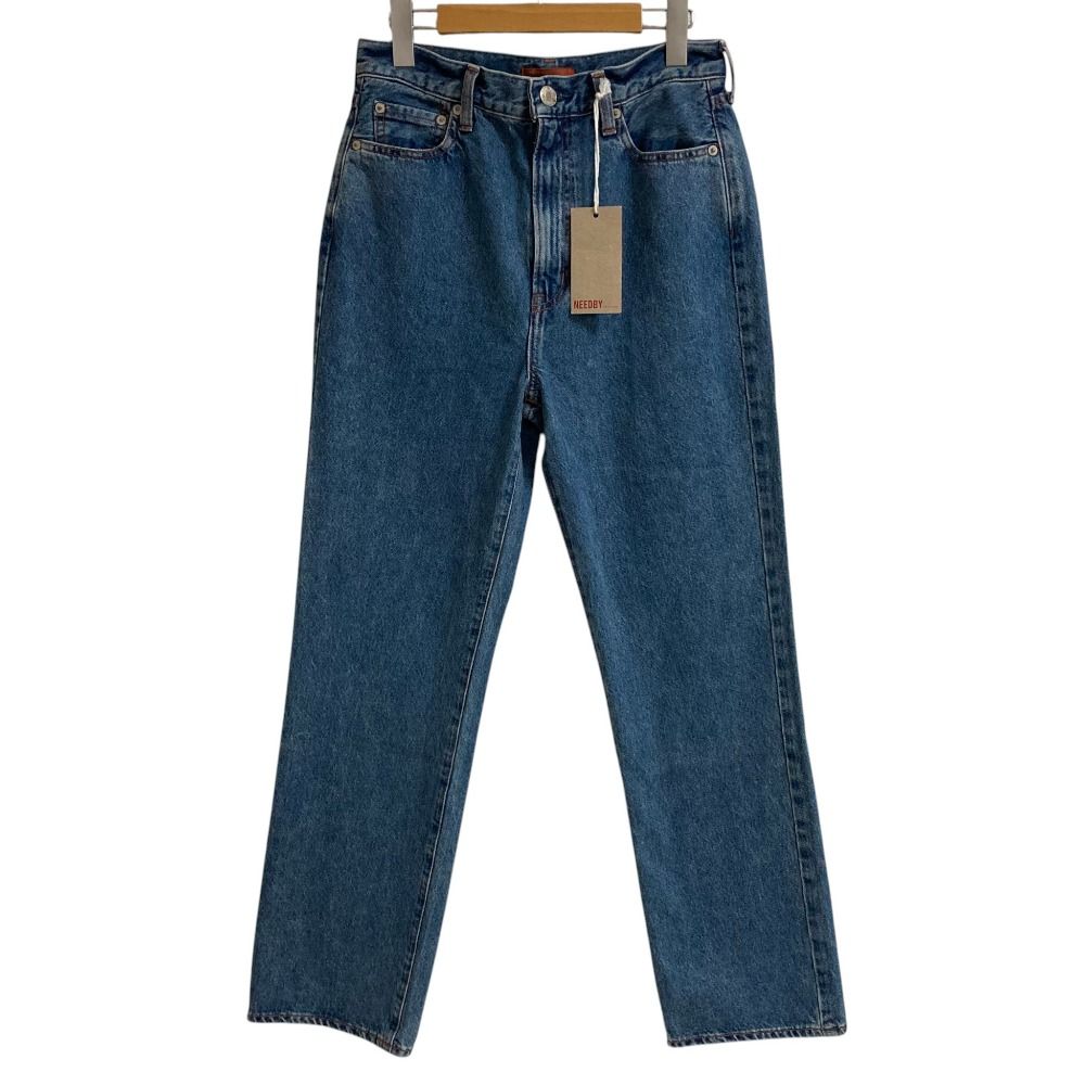 新品同様 25SS NEEDBY heritage ニードバイヘリテージ LEAH ストレート デニムパンツ ジーンズ N1C202837SMB W26 ブルー レディース 古着 中古 USED