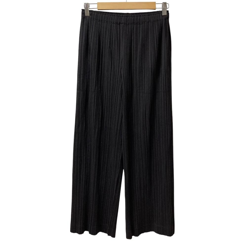 良品 23AW PLEATSPLEASE ISSEY MIYAKE プリーツプリーズ イッセイミヤケ イージーワイドパンツ PP33JF544 サイズ4 チャコールグレー レディース 古着 中古 USED