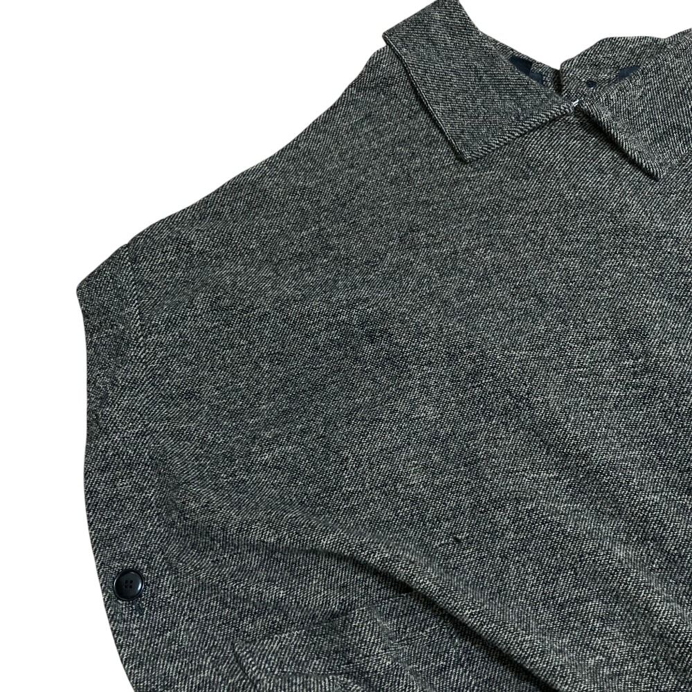 良品 Y's Yohji Yamamoto ワイズ ヨウジヤマモト ポンチョ ケープ YR-T82-173 ブラック×グレー メンズ レディース 古着 中古 USED