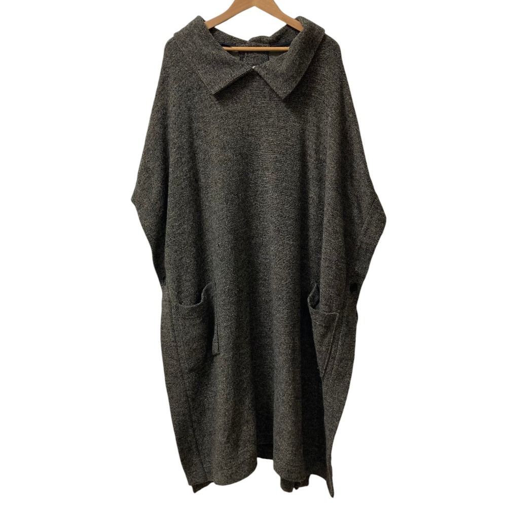 良品 Y's Yohji Yamamoto ワイズ ヨウジヤマモト ポンチョ ケープ YR-T82-173 ブラック×グレー メンズ レディース 古着 中古 USED