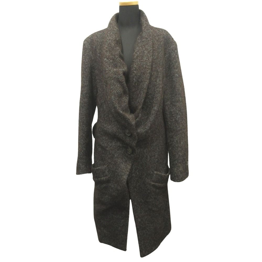 良品 Vivienne Westwood ANGLOMANIA ヴィヴィアンウエストウッド アングロマニア ツイード コート ジャケット モヘヤ混 40 ブラウン メンズ 古着 中古 USED