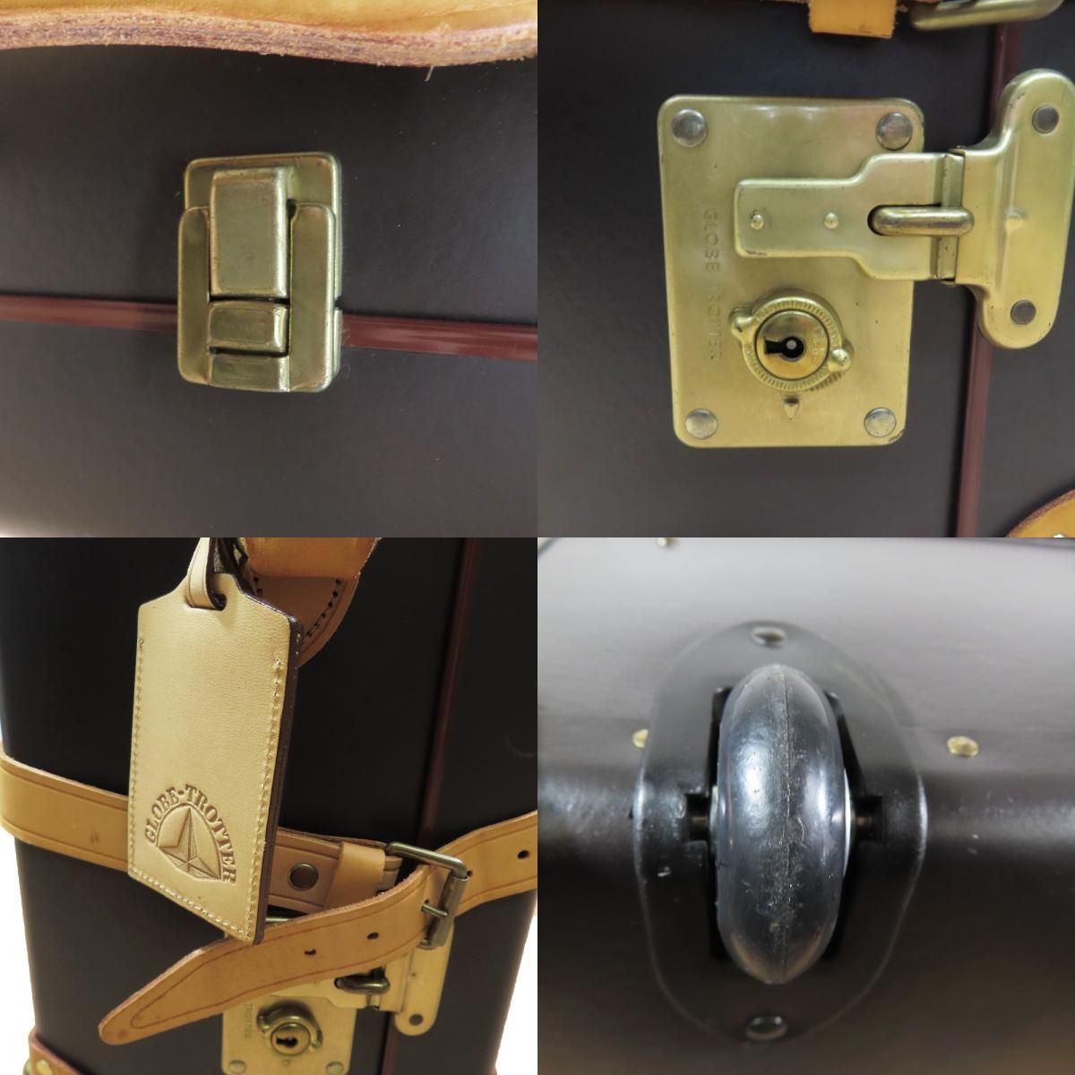 GLOBE TROTTER グローブトロッター サファリ エクストラディープ トロリーケース 2輪 キャリーバッグ 30インチ ブラック メンズ レディース 古着 中古 USED