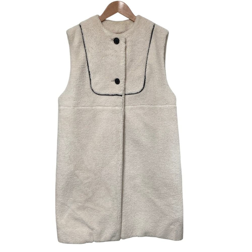 yori もこもこロングジレ 良品 yori ヨリ もこもこロングジレ ボアベスト YR2225-135AW サイズF