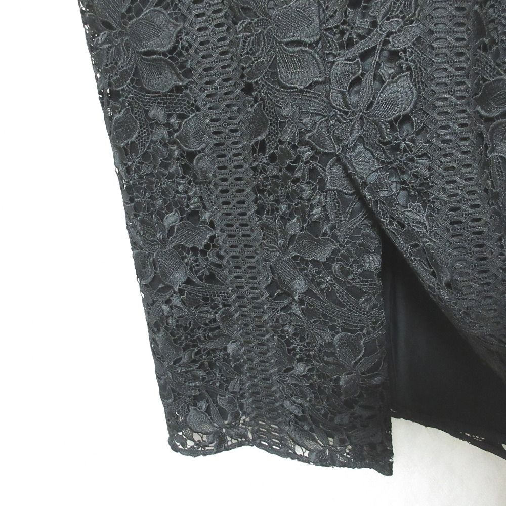 VIVIENNE TAM ヴィヴィアンタム 花柄スカート38 黒 総柄【極美品】 美品 VIVIENNE TAM ヴィヴィアンタム 総フラワーレース タイトスカート