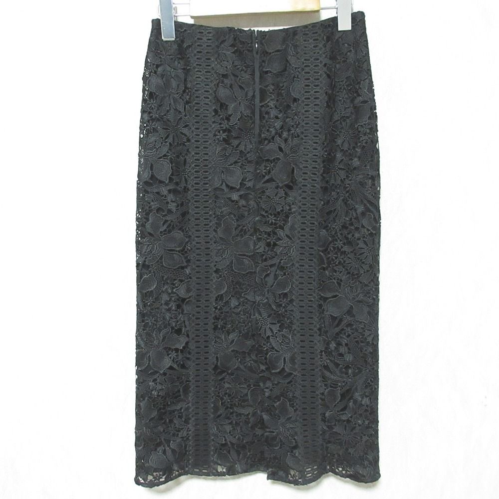 VIVIENNE TAM ヴィヴィアンタム 花柄スカート38 黒 総柄【極美品】 美品 VIVIENNE TAM ヴィヴィアンタム 総フラワーレース タイトスカート
