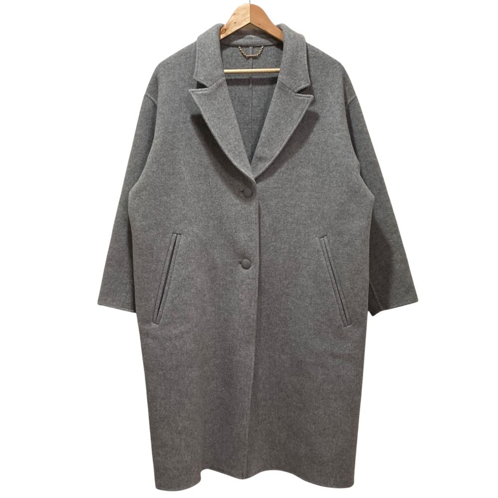 美品 24AW allureville アルアバイル ウール リバーコート 202420-17-050-91-020 サイズ2 グレー レディース 古着 中古 USED 11,093円