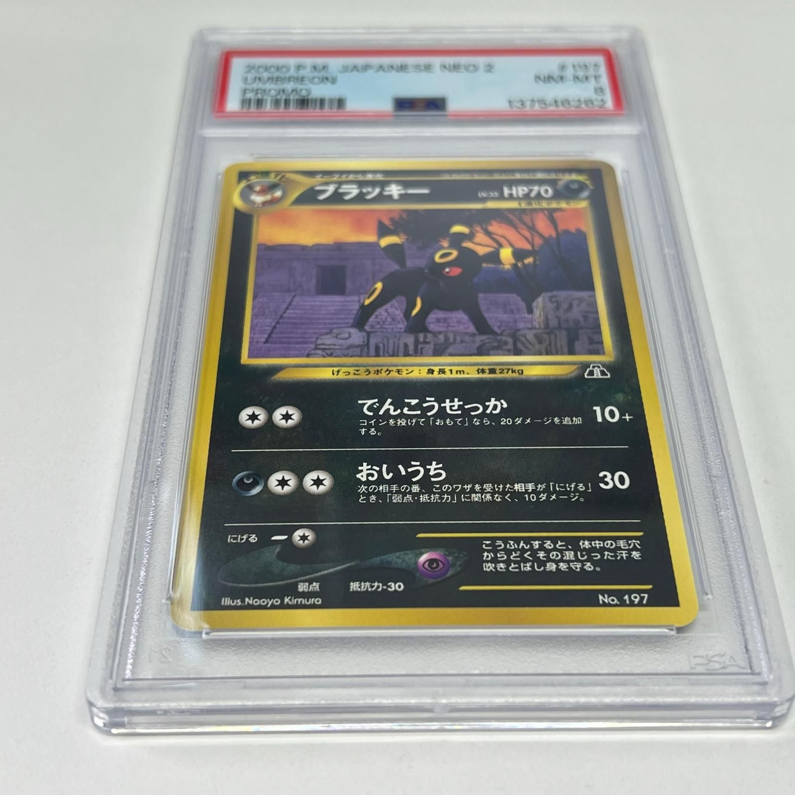 ポケモンカード ブラッキー 旧裏面 PSA8 極美品 Pokemon ポケモン ポケモンカード ブラッキー 旧裏 プレミアム