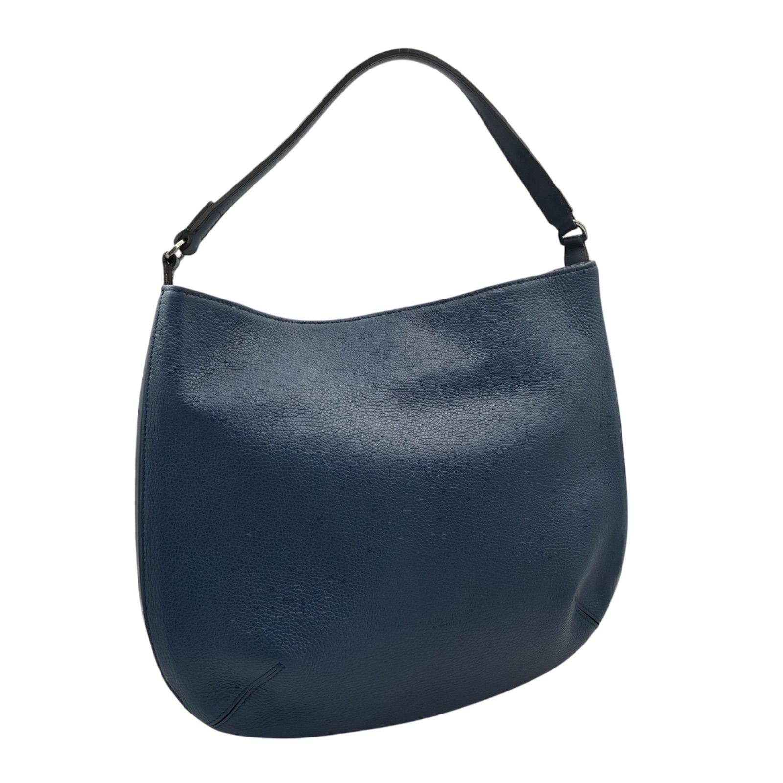 GIANNI CHIARINI ジャンニキャリーニ オールレザー ショルダーバッグ 肩掛け ワンショルダーバッグ シボ革 A4サイズ対応 ブルー 青
