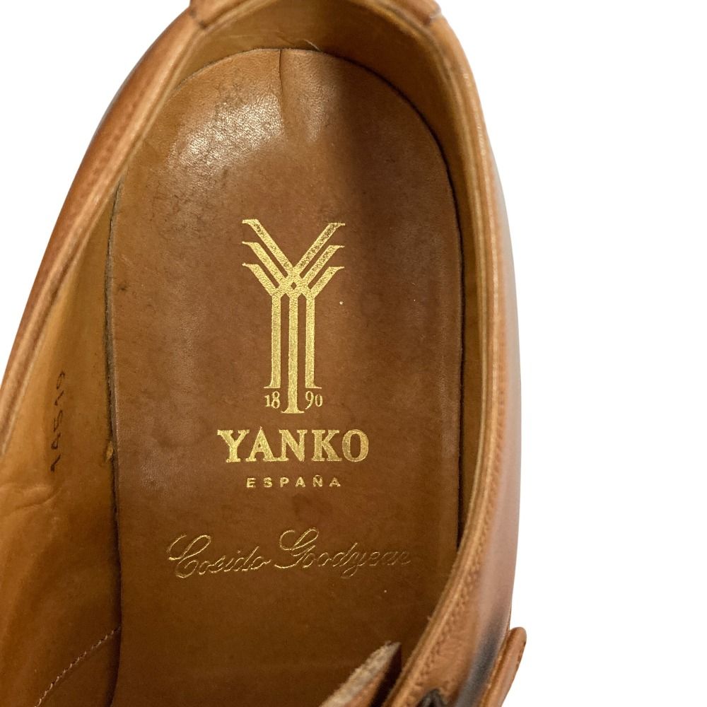 良品 YANKO ヤンコ ダブルモンクストラップ レザーシューズ サイズ5 1