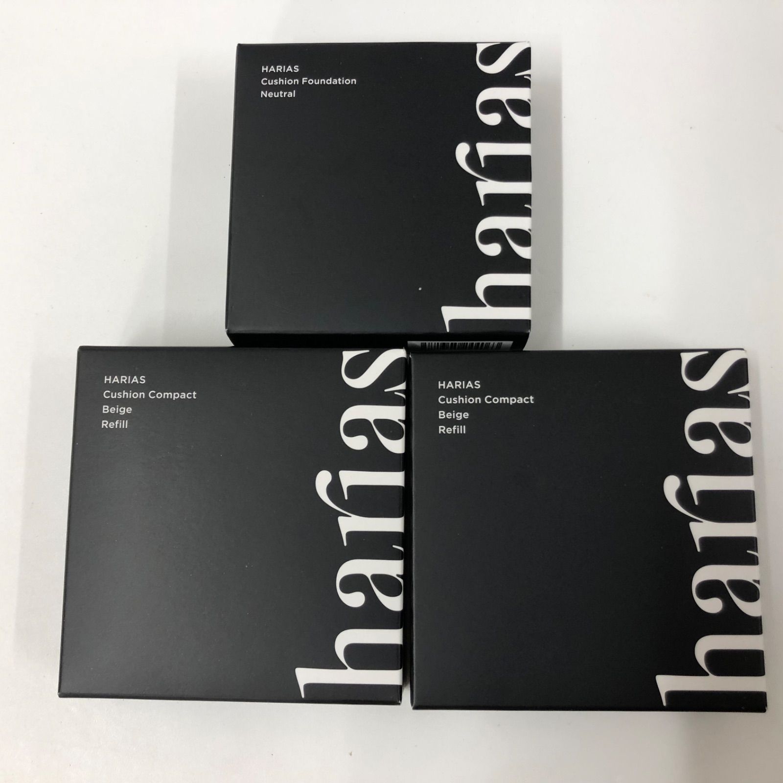 F3376 K harias ハリアス クッションファンデーション ニュートラル 15g・クッションコンパクト ベージュ レフィル 15g×2 計3点セット