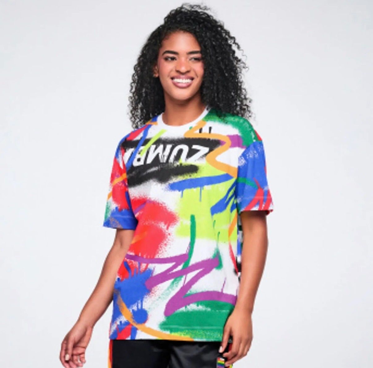 ZUMBA ズンバ正規品 Sサイズ カラフルボタンアップシャツ Pride Oversized Crew Neck Top ズンバ 正規品 ZUMBA - メルカリ