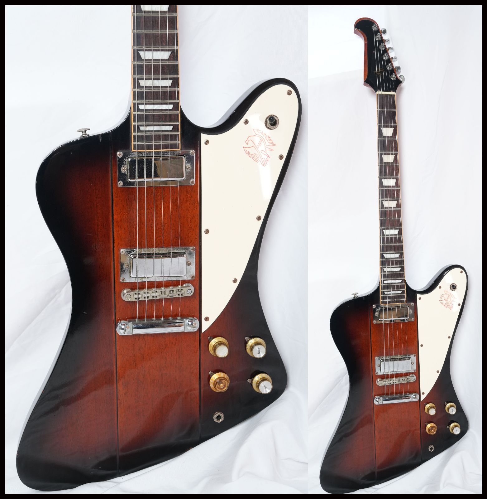 ★メーカー不明 FIREBIRD TYPE Mahogany Body 日本製パーツ使用★