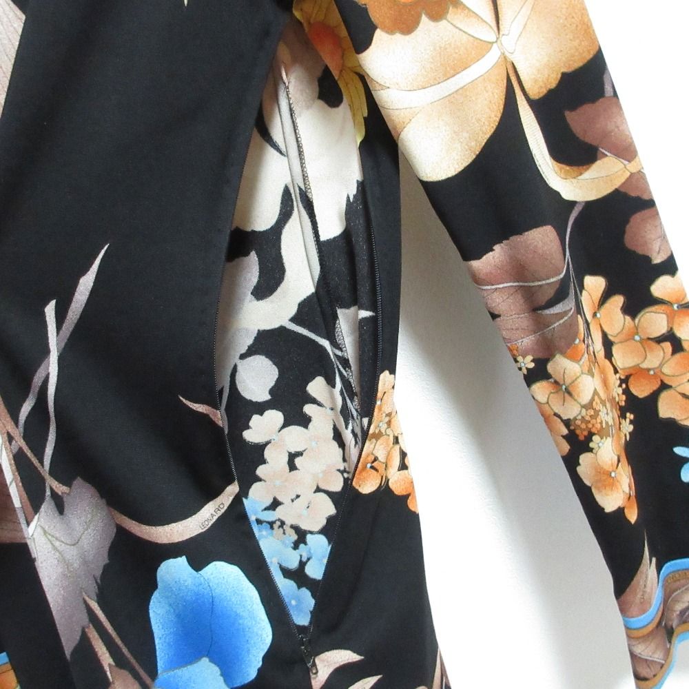 LEONARD FASHION フラワープリント ワンピース 良品 Leonard Fashion レオナールファッション フラワープリント