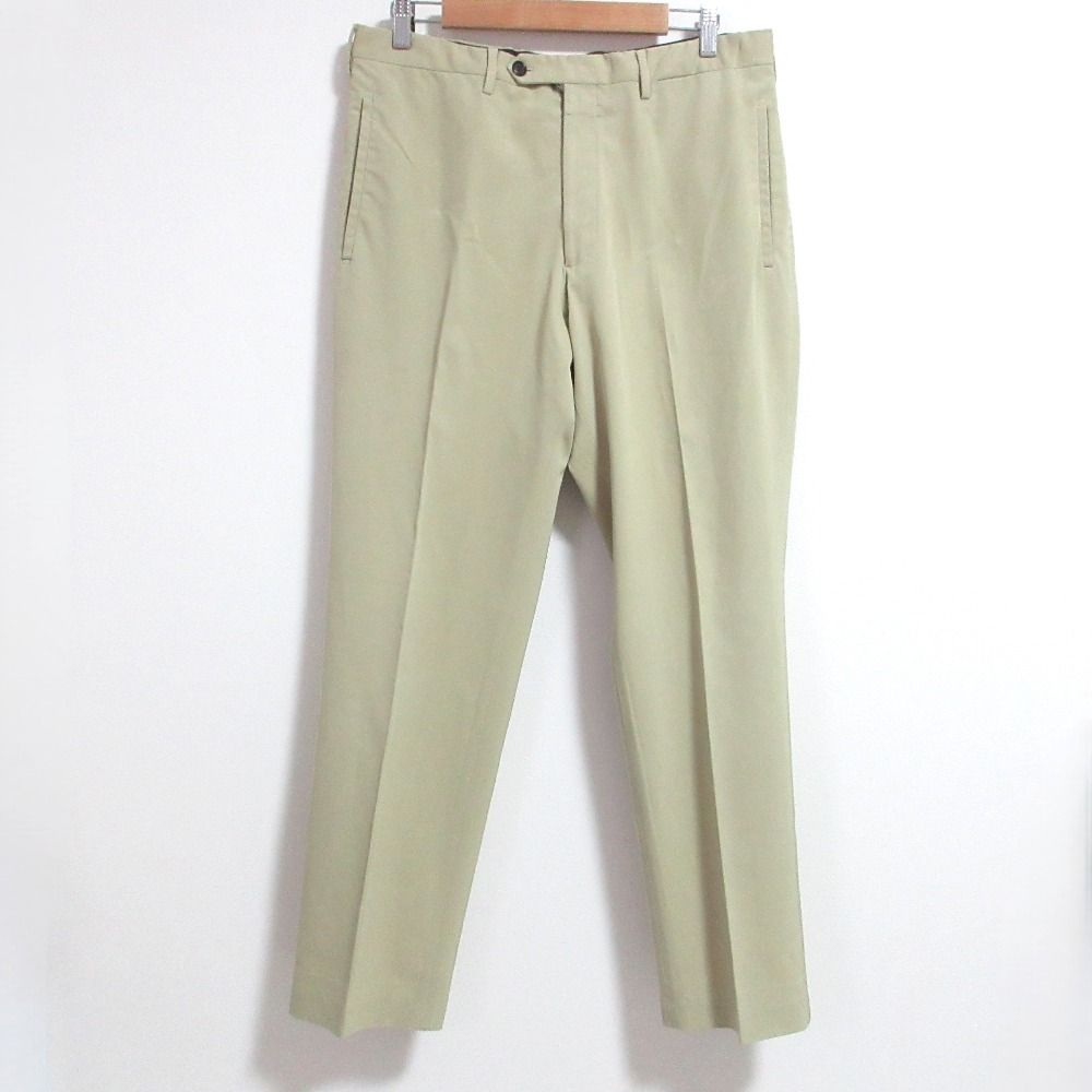 良品 PRADA プラダ ヴィンテージ ストレッチ スラックスパンツ 50サイズ ベージュ メンズ 古着 中古 USED