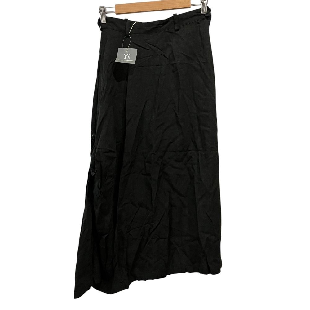 美品 Y's YOHJI YAMAMOTO ワイズ ヨウジヤマモト 80’S アシンメトリーロングスカート グレー レディース 古着 中古 USED